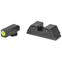 AmeriGlo Trooper, Sight, Fits Glock 20,21,29,30,31,32,36,40,41, Green Tritium LumiLime Outline Front, Green Tritium Black Serrated Rear, Front/Rear GL-820 - Ameriglo