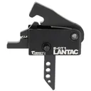 LanTac USA LLC ECT-1, Single Stage Trigger, 3.5LB Pull Weight, Flat Shoe, Fits AR Pattern Receivers, Non-Adjustable, Anodized, Black 01-LP-ECT1F - Lantac