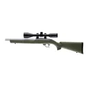 Hogue OverMolded Rubber Stock, Fits Ruger 10/22, .920" Diameter Barrel, OD Green 22210 - Hogue
