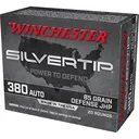 Winchester Ammunition Slivertip, 380 ACP, 85 Grain, Jacketed Hollow Point, 20 Round Box W380ST - Winchester Ammo