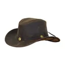 OUTBACK TRADING Cheyenne Leather Brown Hat (13006-BRN) - Outback Trading