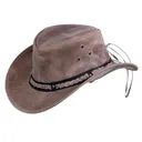 OUTBACK TRADING Wagga Wagga Leather Antelope Rough Cut Hat (1367-ARC) - Outback Trading