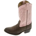 SMOKY MOUNTAIN BOOTS Girls Monterey Brown/Pink Western Boots (1574) - Smoky Mountain Boots