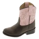 SMOKY MOUNTAIN BOOTS Girls Monterey Brown/Pink Western Boots (1574T) - Smoky Mountain Boots