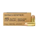 WINCHESTER Service Grade .45 ACP 230Gr FMJ 50rd Box Ammo (SG45W) - Winchester