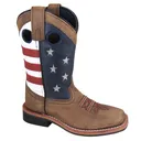 SMOKY MOUNTAIN BOOTS Kids Stars And Stripes Vintage Brown Western Boots (3880) - Smoky Mountain Boots