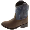 SMOKY MOUNTAIN BOOTS Toddler Monterey Brown/Navy Western Boots (1759T) - Smoky Mountain Boots
