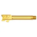 Fortis Manufacturing, Inc. Match Grade Barrel, For Glock, 9MM, 4.5", Threaded, Fits Glock 19 Gen 1-5 and 19X, Gold TiN Finish FM-G19-TB-TiN - Fortis Manufacturing
