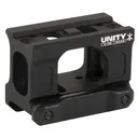 Unity Tactical FAST Micro, Red Dot Mount, 2.26" Optical Height, Compatible with CompM5s, CompM5b, Duty RDS Footprints, Anodized Finish, Black FST-MISB - UNITY Tactical