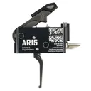 TriggerTech Trigger, Adaptable Flat Trigger, Single Stage, Adjustable, 2.5-5.0LB Pull Weight, PVD Finished Hammer and Trigger Shoe, Anodized Finish, Black, Fits AR-15 AR0-SBB-25-NNF - Triggertech