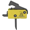 RISE ARMAMENT Flat Super Sporting Don't Tread On Me Logo With Anti-Walk Pins Trigger (RA-140F-DTOM) - RISE Armament