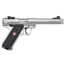 RUGER Mark IV Target 22LR 5.5in Threaded Barrel 10rd Satin Stainless Rimfire Pistol (40126) - Ruger