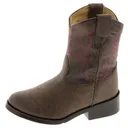 SMOKY MOUNTAIN BOOTS Toddler Monterey Brown with Pink Stitch Western Boots (1624T) - Smoky Mountain Boots