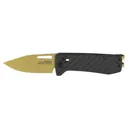 SOG Knives & Tools Ultra XR, Folding Knife, 2.8" Straight Clip Point, Black Carbon Fiber Handle, S35VN Steel, Titanium Nitride Finish, Gold SOG-12-63-02-57 - SOG Knives