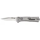 SOG Knives & Tools SlimJim, Folding Knife, 3.18" Clip Point Straight Edge, 420 Stainless Steel Bead Blasted Handle, AUS 8 Steel, Satin Finish, Silver SOG-SJ31-CP - SOG Knives