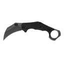Kershaw Outlier, Assisted Open Folding Knife, 2.6" Karambit Blade, Plain Edge, 8Cr13MoV Steel, Blackwash Finish, Black Handle 2064 - Kershaw