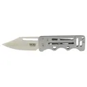 SOG Knives & Tools Cash Card, Folding Knife, 2.75" Clip Point Straight Edge, Silver Stainless Steel Handle, 8Cr13MoV Steel, Satin Finish, Silver SOG-EZ1-CP - SOG Knives