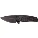 Kershaw SPOKE, Folding Knife/Assisted, 4CR14, black-oxide, Plain, Drop Point, SpeedSafe, Flipper, Liner Lock, Reversible Carry, 2", Steel, Black-Oxide, Box 1313BLK - Kershaw Knives