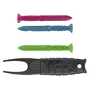 KABAR KA-PAR Golf Tool, Includes 4 Golf Tees and Divot Tool, Plastic, Black 9936 - Ka-Bar