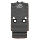 C&H Precision Weapons Adapter Plate, Takes Glock Size Rear Sight, Converts the Sig P320X (X-FIVE, X-COMPACT, X-CARRY) with RXP ROMEO1 Pro Slide Cut to Trijicon RMR/SRO, Holosun Holosun 407C,507C,508C,508T, Anodized Finish, Black SGX-RSH-GDT - C&H Precision Weapons