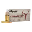 SIG SAUER Venari Soft Point 243 Win 100 Grain Box/20 Rifle Ammo (V243SP100-20) - Sig Sauer