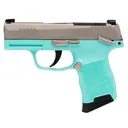 SIG SAUER P365-380 3.1in 2x 10rd Mags Robin's Egg Blue Pistol with Manual Safety (365-380-REB-MS) - Sig Sauer
