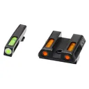 Hi-Viz LiteWave H3 Tritium/Litepipe Night Sights, For GLOCK 42/43, Green Front with White Front Ring, Orange Rear GLN421 - HIVIZ