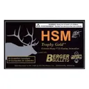 HSM Trophy Gold 7mm Remington Magnum BTHP 168gr 20rd Rifle Ammo (BER7MAG168VL) - Hsm