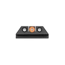 NIGHT FISION Glock 42/43/43X Orange Front Ring U-Notch Black Rear Rings Night Sight Set (GLK-003-007-OGZG) - Night Fision