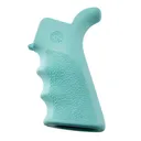 HOGUE AR-15/M-16 OverMolded Aqua Rubber Beavertail Grip with Finger Grooves (13024) - Hogue