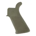 HOGUE AR-15/M-16 OverMolded OD Green Rubber Beavertail Grip with No Finger Grooves (15031) - Hogue