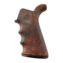 HOGUE AR-15/M-16 OverMolded Red Lava Rubber Beavertail Grip with Finger Grooves (15421) - Hogue