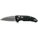 HOGUE X1-Microflip 2.75in Wharncliffe Tumble Black Folding Knife (24160) - Hogue