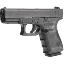 HOGUE Wrapter Rubber AdhesiveGrain Texture Black Grip For Glock 19/19MOS/23/32 Small Frame Compact Generation 4 Small Backstrap (17240) - Hogue