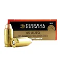 FEDERAL Gold Medal 45 ACP 185 Grain FMJ Ammo, 50 Round Box (GM45B) - Federal