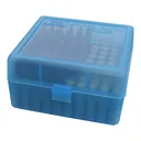 MTM Flip-Top 22-250 243 308 Win 220 Swift 100 Round Clear Blue Ammo Box (RM-100-24) - Mtm