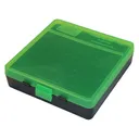 MTM Flip-Top 40 10mm 45 ACP 100 Round Clear Green/Black Ammo Box (P-100-45-16T) - Mtm