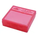 MTM Flip-Top 9mm 380 ACP 100 Round Clear Red Ammo Box (P-100-9-29) - Mtm