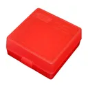 MTM Flip-Top For 22 Mag - 17 HMR 100 Round Clear Red Ammo Box (P-100-22M-29) - Mtm