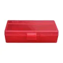 MTM Flip-Top 38 - 357 50 Round Clear Red Ammo Box (P50-38-29) - Mtm