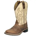 SMOKY MOUNTAIN BOOTS Kids Scout Western Brown /Cream Boots (3705) - Smoky Mountain Boots