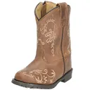 SMOKY MOUNTAIN BOOTS Toddler's Hopalong Brown Waxed Distress Western Boot (3754T) - Smoky Mountain Boots