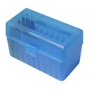 MTM Flip-Top 223 204 Ruger 6x47 50 Round Clear Blue Ammo Box (RS-50-24) - Mtm