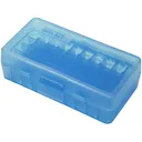 MTM 50 Round Flip-Top 41 44 45 LC Clear-Blue Ammo Box (P50-44-24) - Mtm