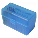 MTM Flip-Top 270 Win 30-06 25-06 50 Round Clear Blue Ammo Box (RL-50-24) - MTM Case-gard