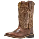 SMOKY MOUNTAIN BOOTS Women's Creekland Brown Wax/Brown Marble Leather Cowboy Boots (6224) - Smoky Mountain Boots