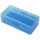 MTM Flip-Top 9mm/380 ACP 50rd Clear-Blue Ammo Box (P50-9M-24) - Mtm