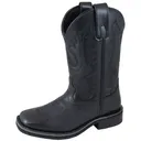 SMOKY MOUNTAIN BOOTS Youth Boys Outlaw Black Leather Cowboy Boots (3756Y) - Smoky Mountain Boots