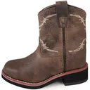 SMOKY MOUNTAIN BOOTS Kid's Logan Brown Wax Distress Leather Cowboy Boots (3923T) - Smoky Mountain Boots