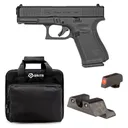 GLOCK G19 Gen5 Compact 9mm 4.02in 3x 15rd Mags Semi-Automatic Pistol and TRIJICON HD XR Night Sights for Glock Standard Frames, GRITR Soft Black Pistol Case - Glock
